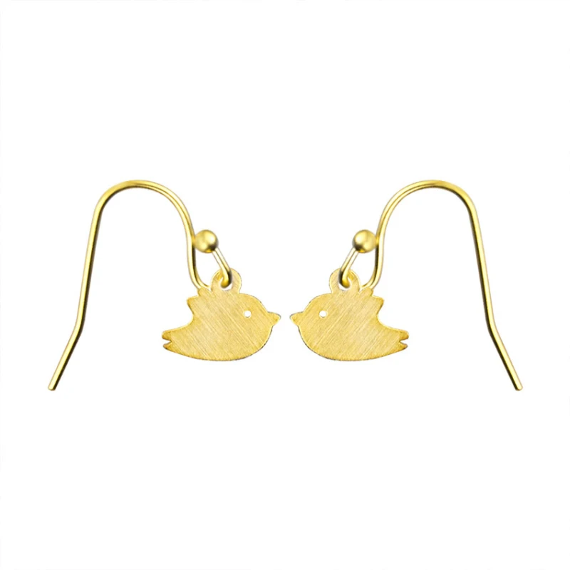 

Small Gold Bird Earrings For Women Push Back Earings Stainless Steel Bijoux Jewellery Girls Daily Wear Brinco