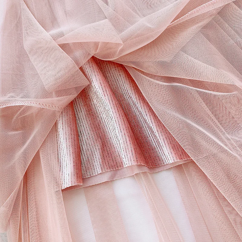 REALEFT New 2020 Spring Velvet Mesh A-Line Skirts Fashion Long Ladies High Waist Korean OL Style Ball Gown Female | Женская одежда