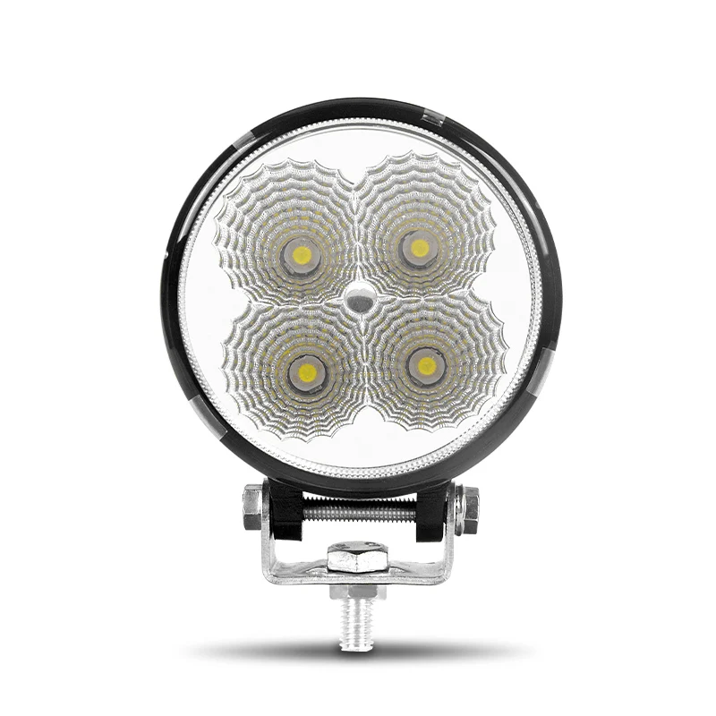 1pcs flood light DERI 2 шт. 3,5 дюймов 12 Вт светодиодный рабочий светильник прожектор Точечный светильник светодиодный рабочий светильник Barra светодиодный внедорожный автомобильный светильник - Цвет: 1pcs flood light