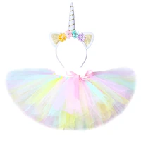 pastel unicorn tutu skirt for baby girls dance tutus kids tulle skirts for birthday new year costume toddler outfits 3m 14 years