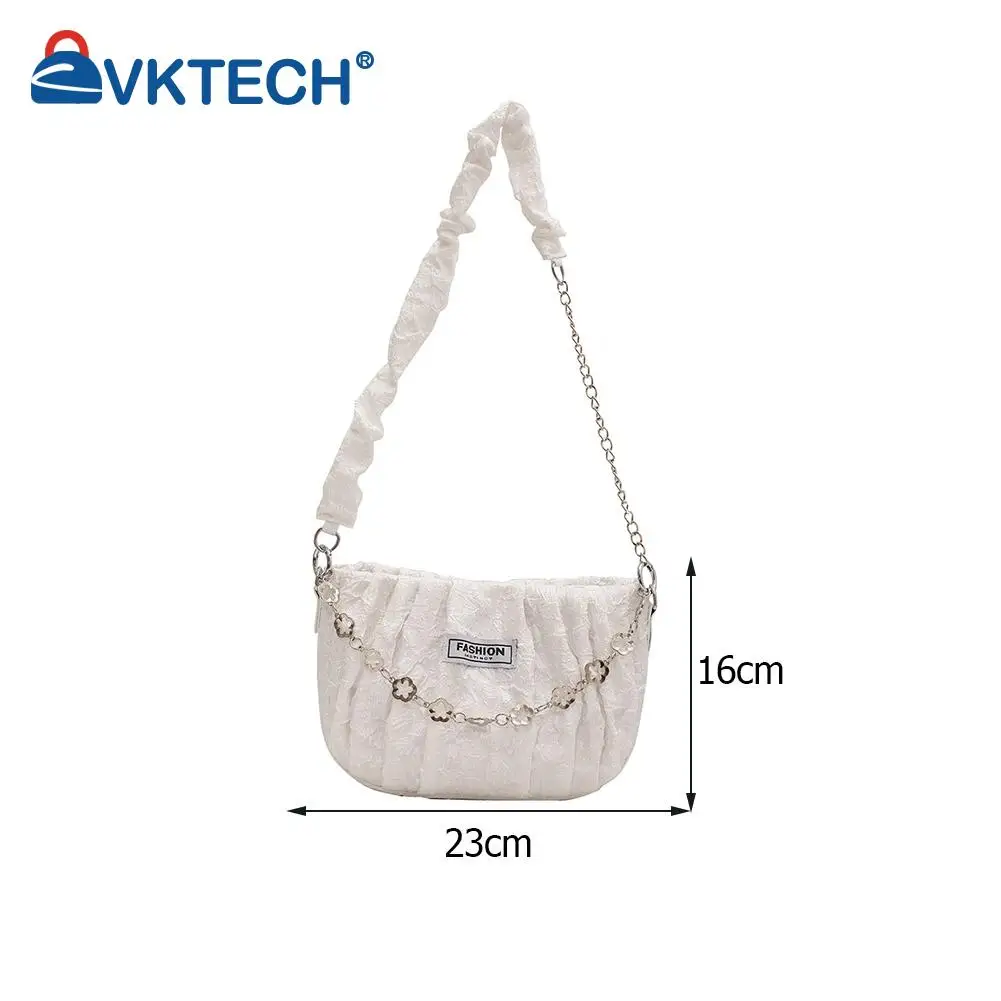 

Fashion Women Solid Color Flower Shoulder Underarm Bag Casual Ladies Chain Small Purse Handbags