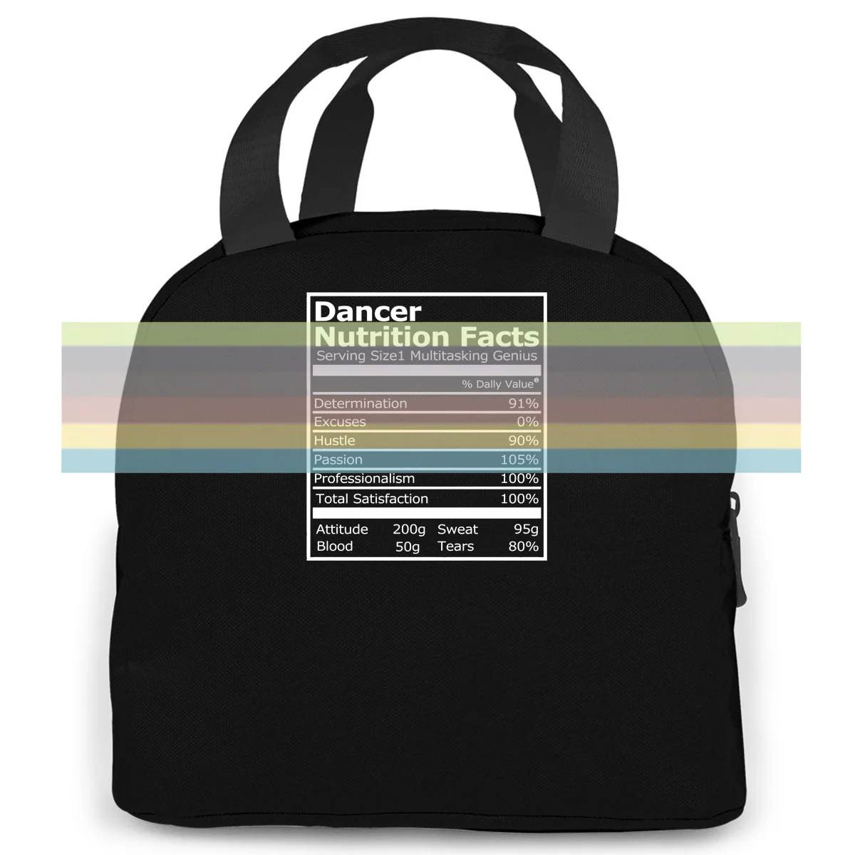 

Premium Dancer Nutrition Facts Dancers Brand Print Hipster Harajuku women men Portable insulated lunch bag adult