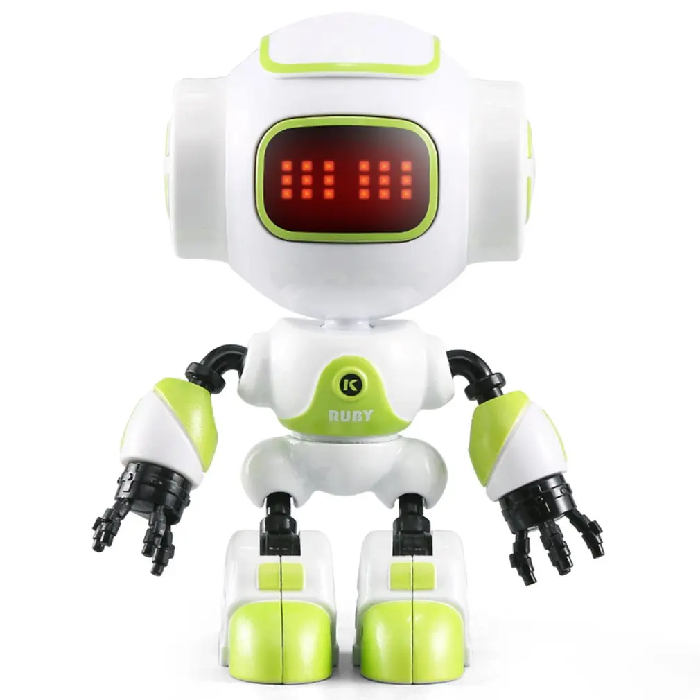 R9 Green R8/R9 RC JJR/C Робот сенсорный зондирование светодиодный глаз умный голос DIY жесты сплава тела Мини Робот Модель игрушка подарок для детей - Цвет: R9 Green