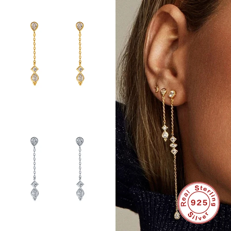 

Женские серьги-гвоздики из серебра 925 пробы с фианитами