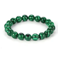 trendy 6mm 8mm 10mm green stone beads bracelet 3 style popular bracelets for womenmen charm jewelry elegant pulseras gift