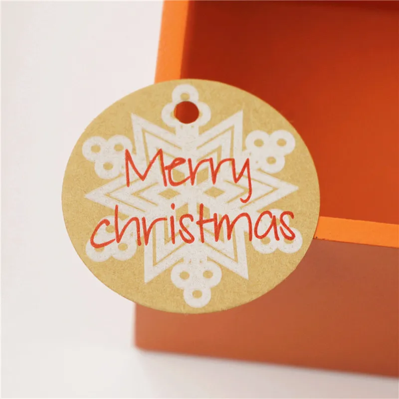 50 шт. Счастливого Рождества бумажные бирки Подарочная упаковка DIY ярлык для