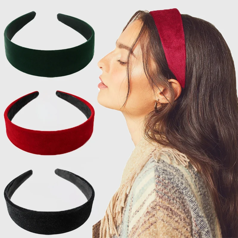 

Velvet Hairbands Black Wine Red Bow Hairclip Headbands Flannel scrunchie Solid Color Hair Tie Elegant Hair Accessories for Women