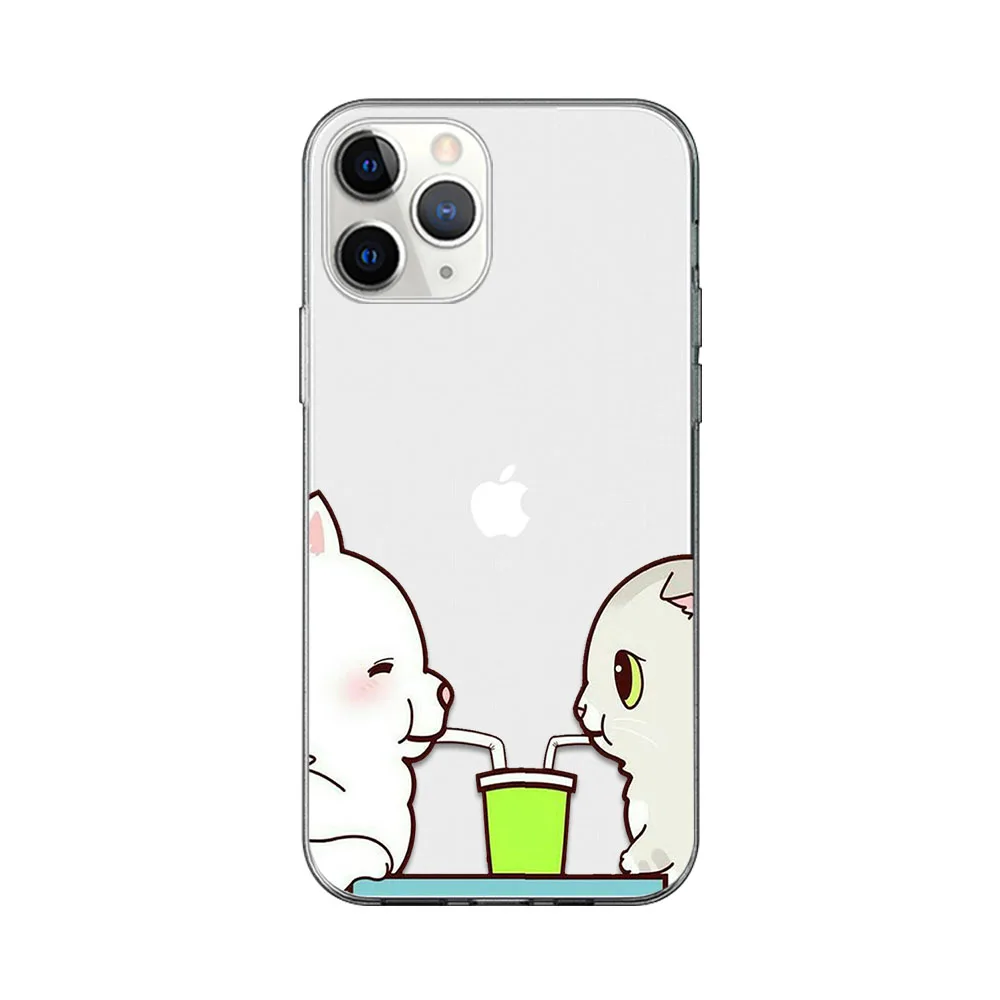 

Cute Dog Case For iPhone 12 11 Pro Max Back for iPhone 12 Pro X XR XS MAX 7 8 6 6S Plus 5S SE 2020 Soft Silicon TPU Phone Fundas