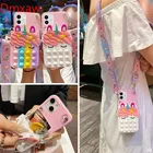 Чехол-бумажник с единорогом для iPhone 13 12 11 Pro Max Mini X XR XS Max 8 7 6 6s Plus SE 2020 5