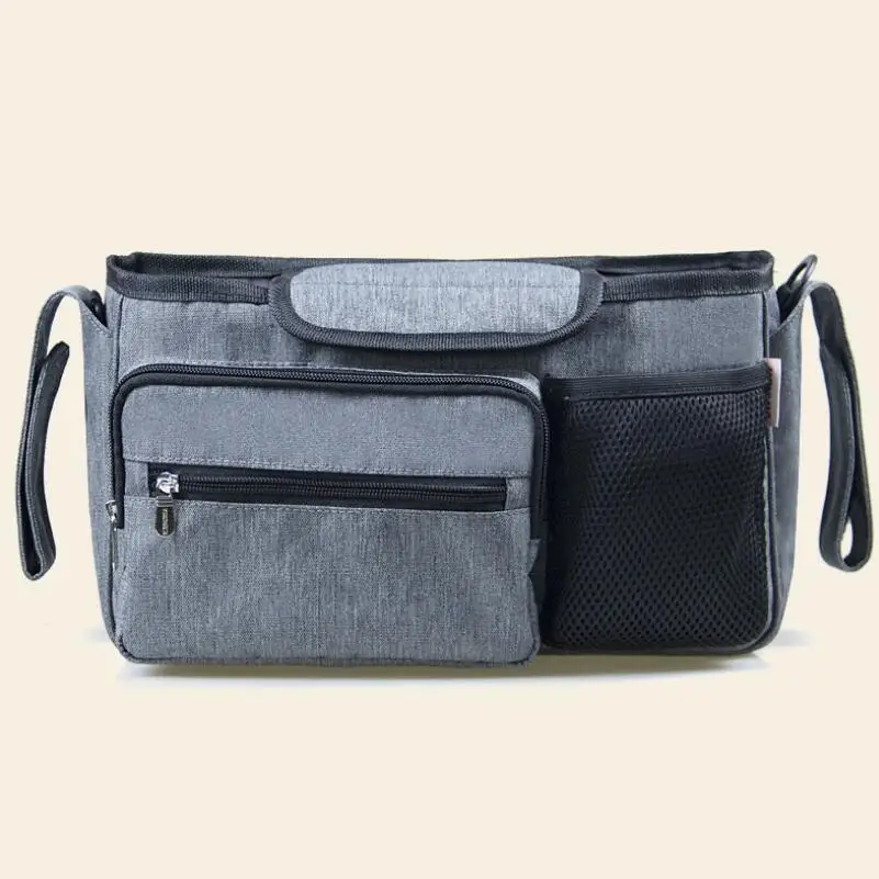 gray GB208 Baby Stroller Bag Diaper Bags Nappy Stroller Organizer Mom Travel Hanging Carriage Pram Buggy Cart Bottle Bag Stroller Accessori - Цвет: gray GB208