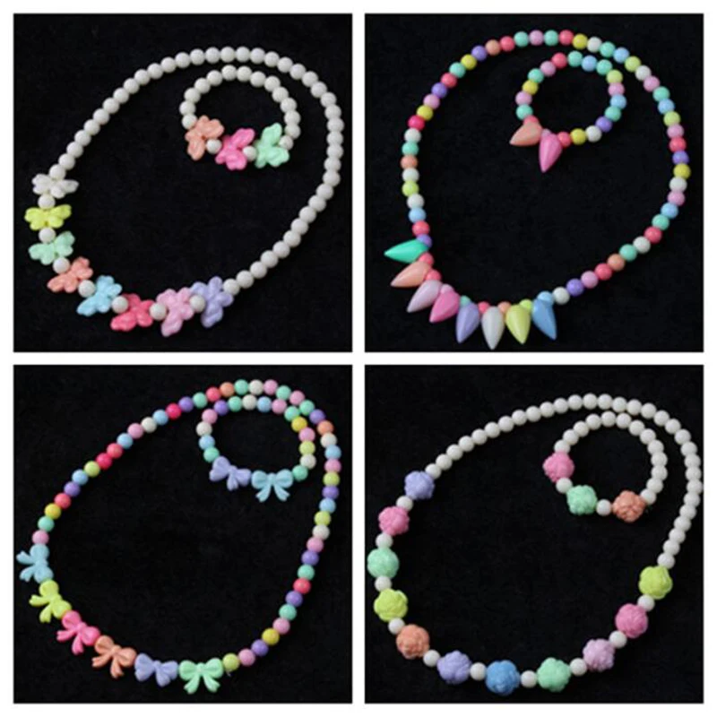 2019 Детская Подвеска из бисера с милым мультяшным сердцем и цветком ожерелье
