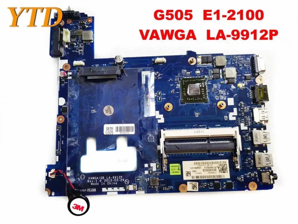 Оригинальный Для Lenovo G505 Материнская плата ноутбука E1-2100 VAWGA LA-9912P испытанное