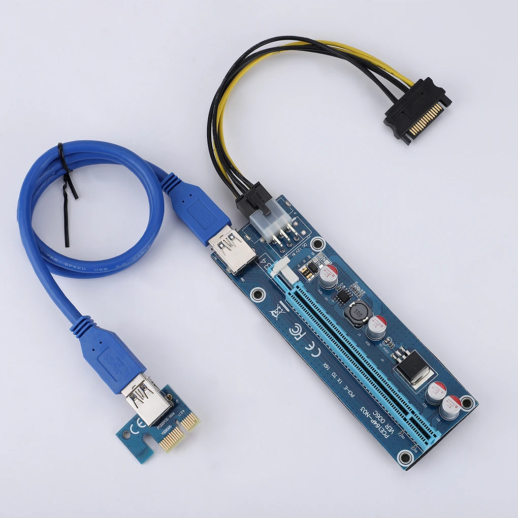 5 шт. Райзер-адаптер VER006C USB 3 0 PCI-E pci e 1X 4x 8x 16x карта на печатную плату | Компьютеры и