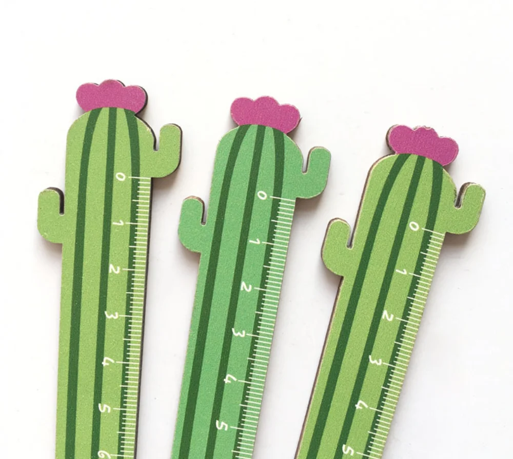 15 см кактус растительный деревянный линейка стационарный аксессуар школьные