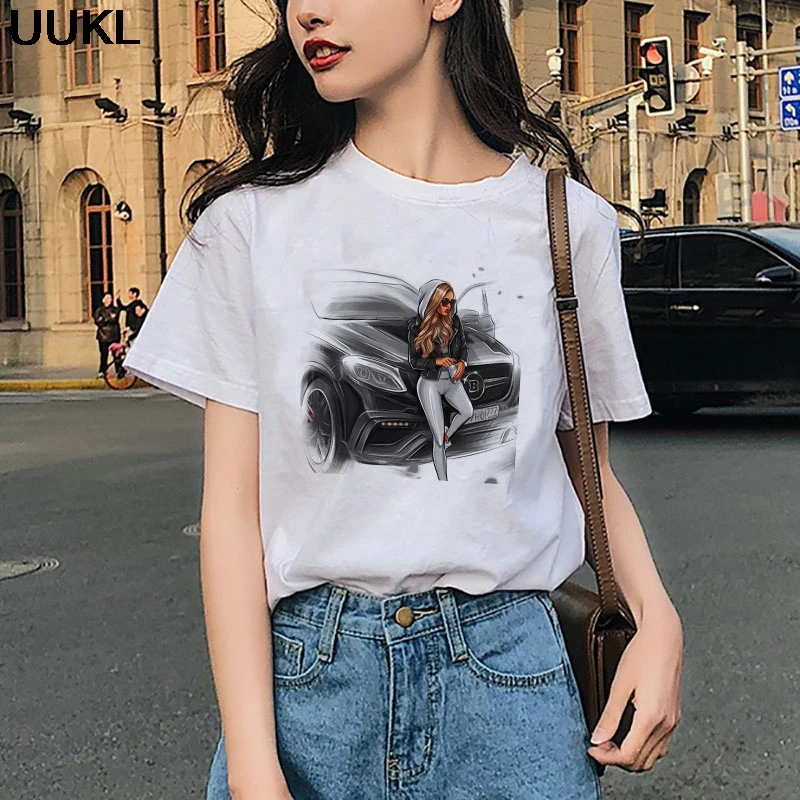 Летняя мода 2020 модная женская футболка в стиле Харадзюку для девушек с