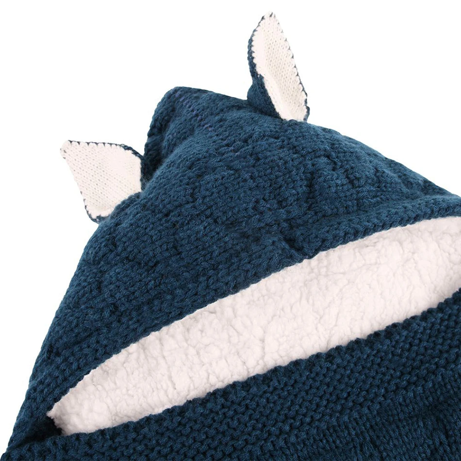 

Baby Sleeping Bags Newborn Envelopes Blanket 0-6M Swaddle Wrap Sleepsacks For Stroller Winter Infant Knitted Warm Sleepwear