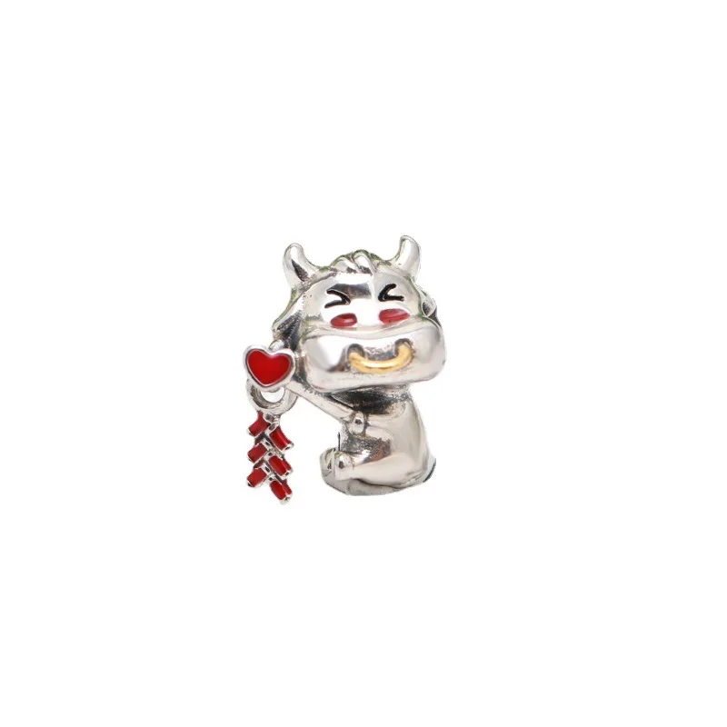 

Новый 925 пробы серебро очарование бисера милый теленок любовь, подходят к оригиналу Pandora, Браслеты, сделай сам, ювелирное изделие