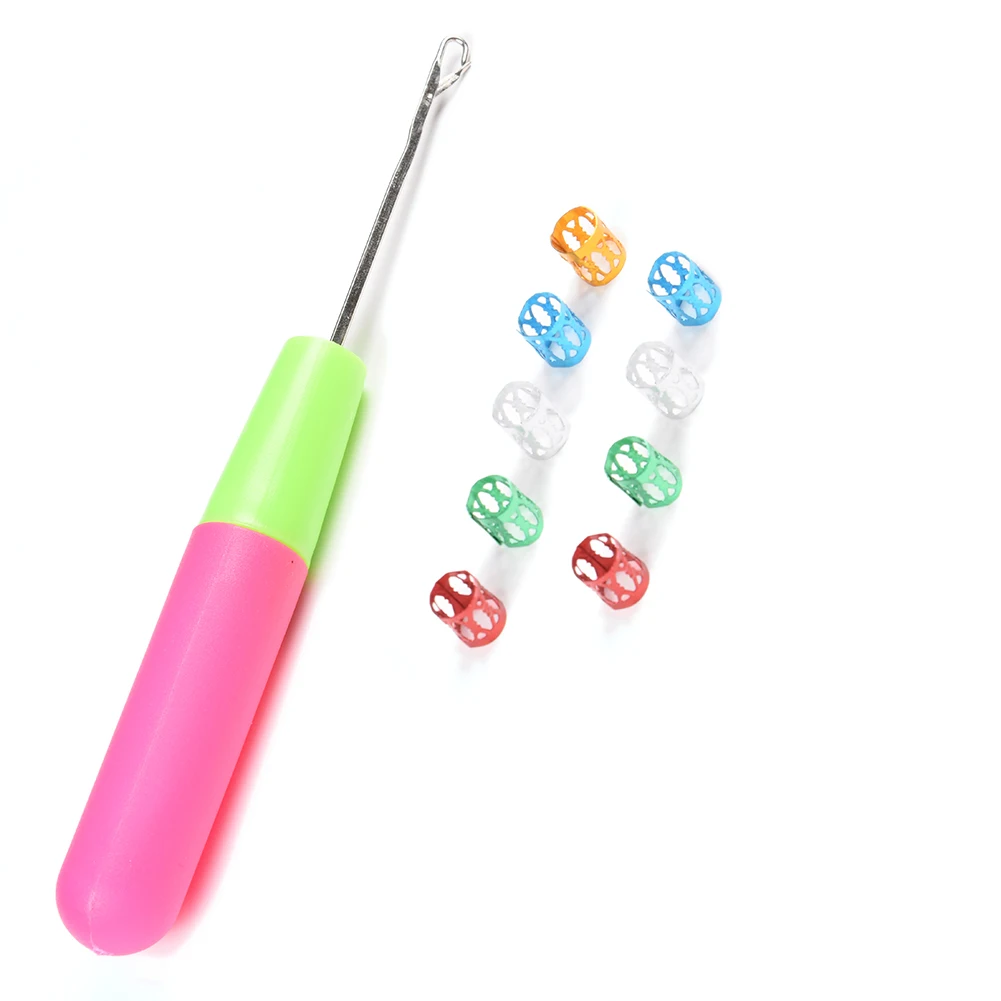 Вязаные плетеные волосы для наращивания спицы с дредлоком цветные колечки волос|