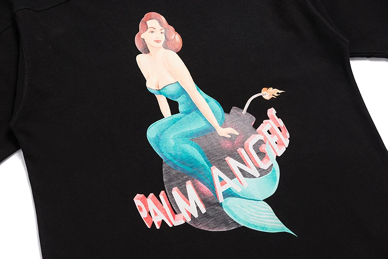 

Palm Angels printed round neck cotton street hip-hop couple short-sleeved T-shirt 97879416