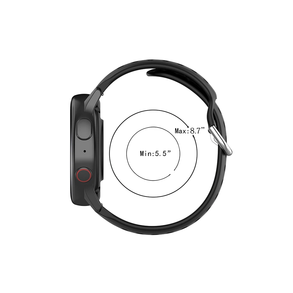 Ремешок силиконовый для наручных часов 20 мм Mobvoi Ticwatch C2 розовое золото Amazfit Bip Moto 360