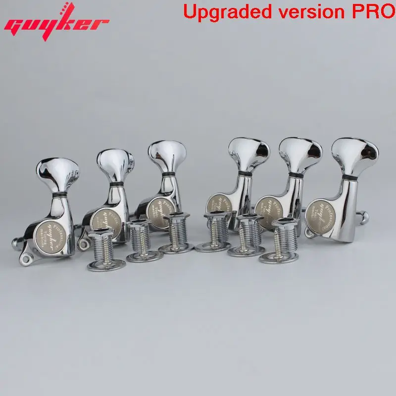 PRO 6L GUYKER хромированные серебряные тюнеры/обновленная версия электрогитары Колки тюнеры - Цвет: PRO 6L