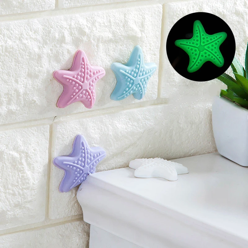 

1Pcs Cute Starfish Shape Sticky Door Stopper Luminous Shockproof Crash Pad Anti-crash Safe Home Wall Protector Kids Safety