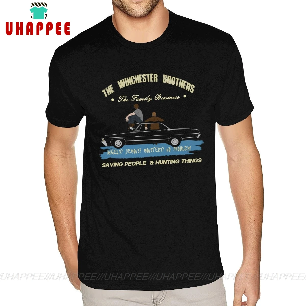 Крутая Мужская футболка с надписью S рубашка из сериала Сверхъестественное 1967 Chevy