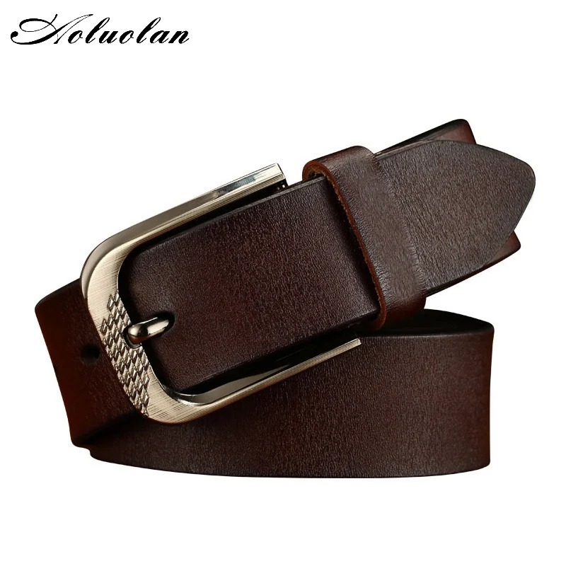 Fashion high quality leather men's business belt jeans casual Belt For Men Pin Buckle Brand Design Cintos Masculinos