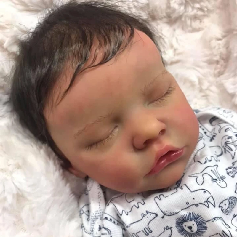 

48cm Realistic Doll Soft Silicone Vinyl Sleeping Baby Boy Lifelike Toy 97BE