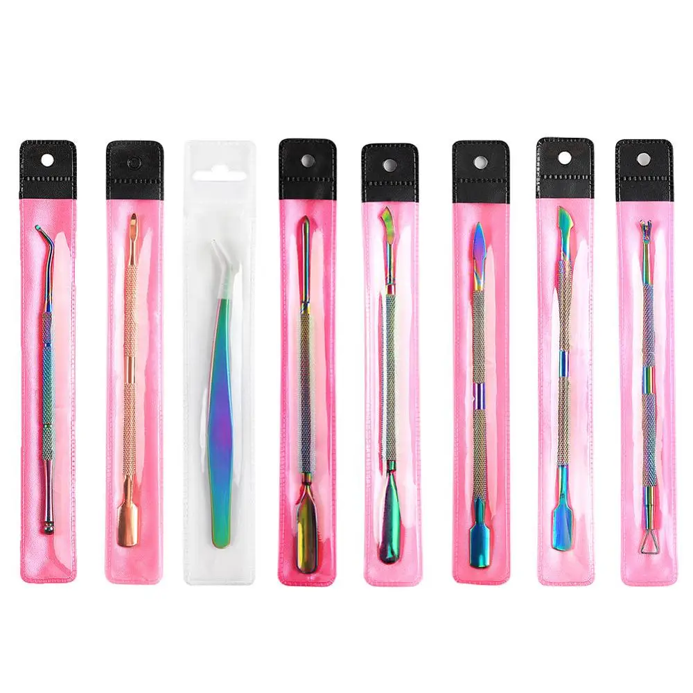 Нержавеющая сталь кутикулы ногтей толкатель УФ гель для дизайна средство снятия