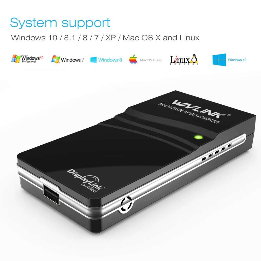 Wavlink USB 2 0 к VGA/DVI/HDMI совместимый видео графический адаптер несколько мониторов