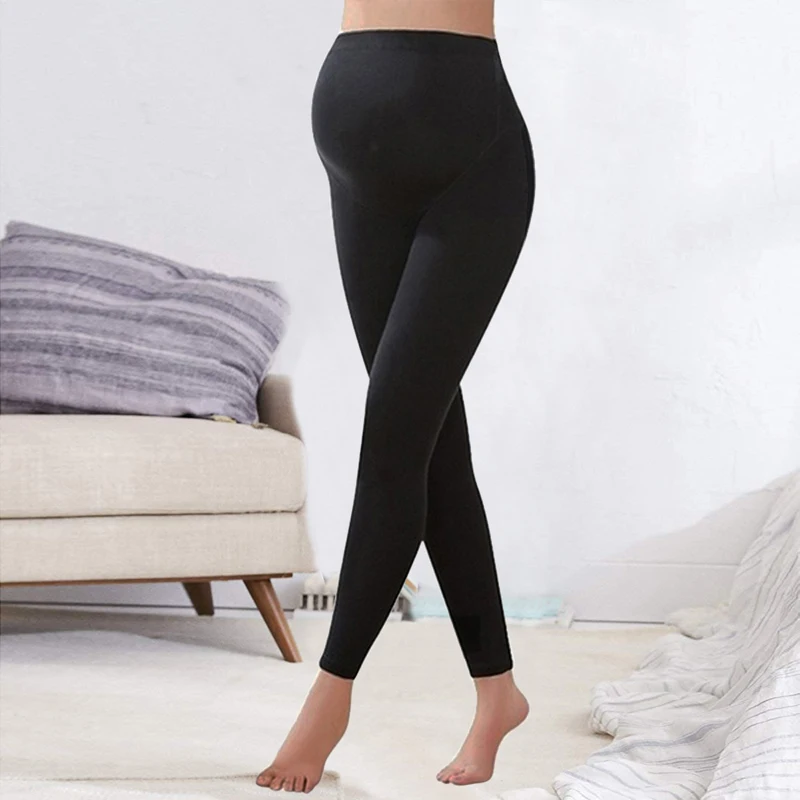Autumn Winter Mother Legging Warm Leggings For Ladies Pregnant High Waist Solid Pregnancy Clothes Stretch Pencil Pants | Женская одежда