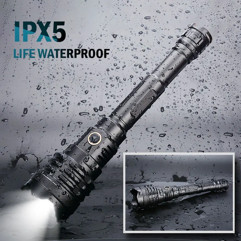 Barato 10000mah Nuevo XHP110 16-Core Poderosa Linterna Flash XHP USB Recargable Caza Táctico Linterna 21700 Luz De Flash