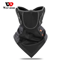 west biking thermal scarf winter half face reflective balaclava face cover activited carbon filter running ski cycling headwear