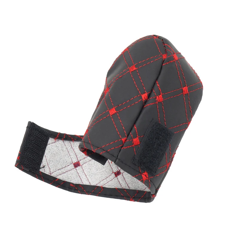 universal Leather Gear Shift Knob Cover Hand Brake Sleeve 2 in 1 Set anti-skid styling accessories automobile decoration | Автомобили и