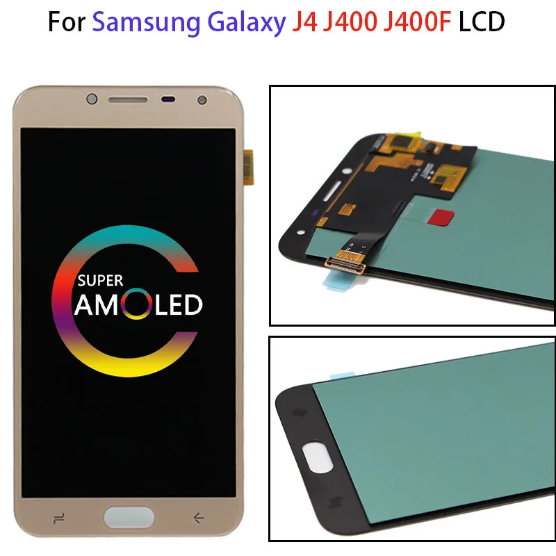 Super AMOLED для Samsung Galaxy J4 J400 LCD J400F J400G/DS SM-J400F ЖК-дисплей с сенсорным экраном дигитайзер