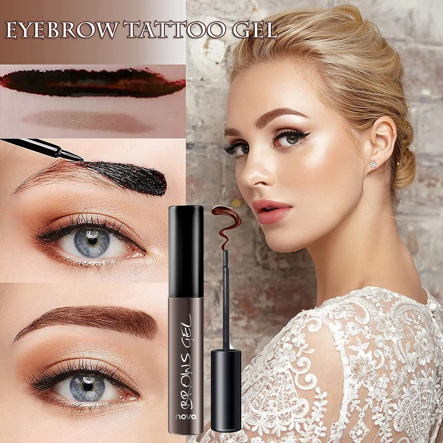 

Makeup Eyebrow Tint Waterproof Eyebrow Tattoo LongLasting Tint EyeBrow Gel Peel Off Tattoo Eyebrow Gel Natural Color