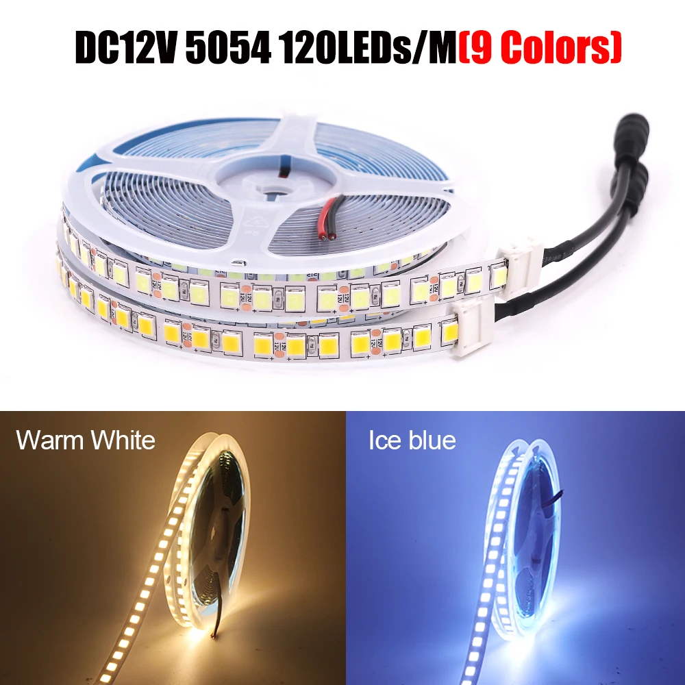 

Светодиодная лента SMD 5054, суперъяркая светильник аемая Светодиодная лента 12 В, 120 светодиодов/м, гибкая светодиодная лента e 5 м, холодный белы...