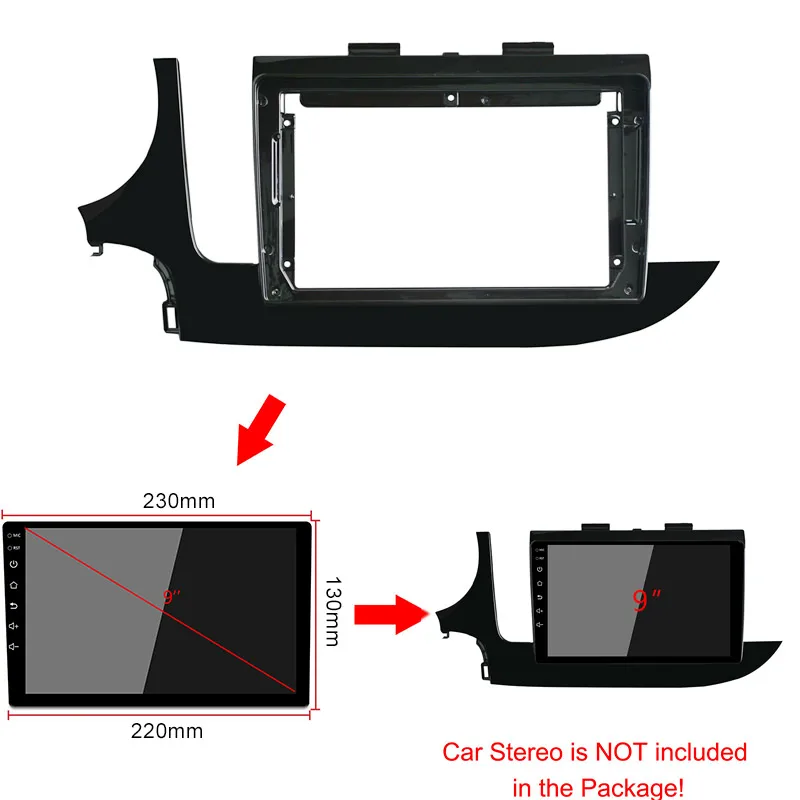 9 дюймовая Автомобильная панель для BUICK Encore 2016 2018 рамка автомобильного Dvd