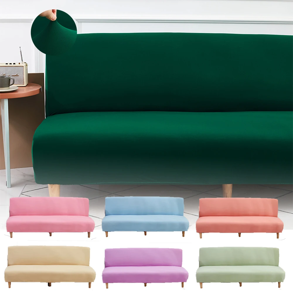 

Бирюзовое однотонное складное покрывало на диван без подлокотника, эластичное декоративное сиденье из спандекса для гостиной