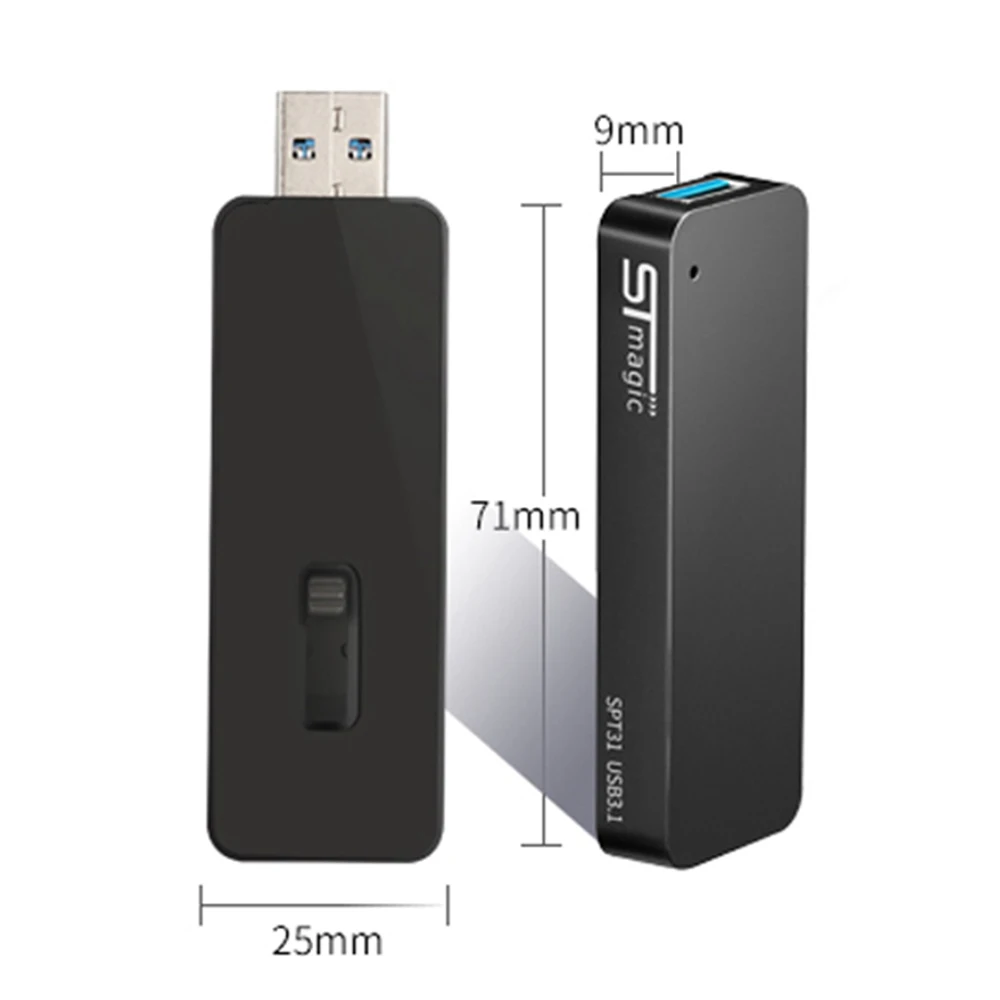 STmagic SPT31 256 ГБ 512 1 ТБ Мини Портативный M.2 SSD USB3.1 внешний твердотельный накопитель
