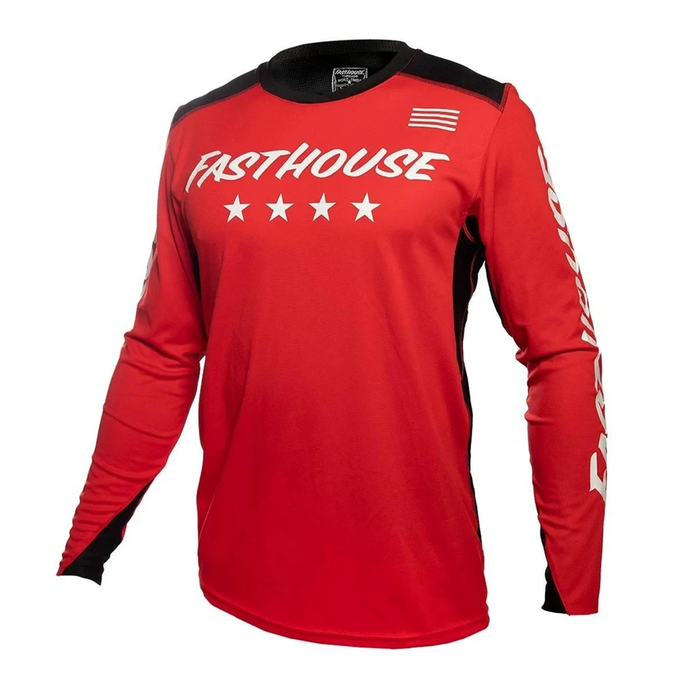 Майка красного цвета для мотокросса мотоцикла с длинным рукавом 2021 скоростей
