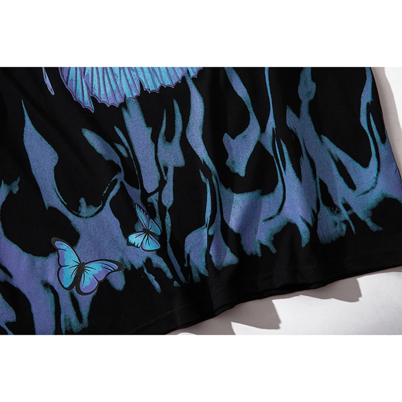 Мужские футболки с принтом бабочек для скейтборда мужские в стиле хип хоп