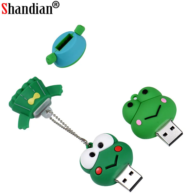 С милым рисунком в виде лягушки флеш-диск USB 2 0 4GB/8GB/16GB/32GB/64GB 128GB студенческие