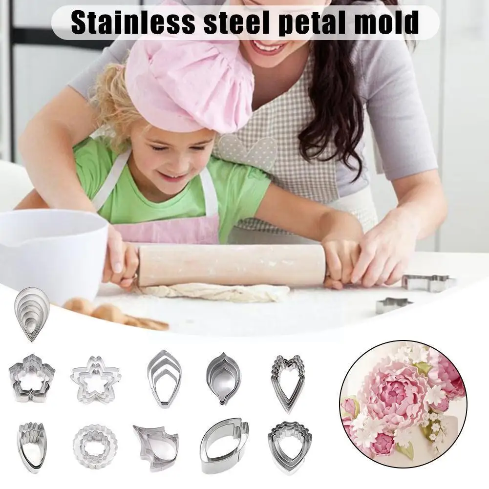 

3pcs/set Butterfly Orchid Petal Flowers Cutters Set Cutter Cookie Mold Sugar Cake Steel Fondant F3I0