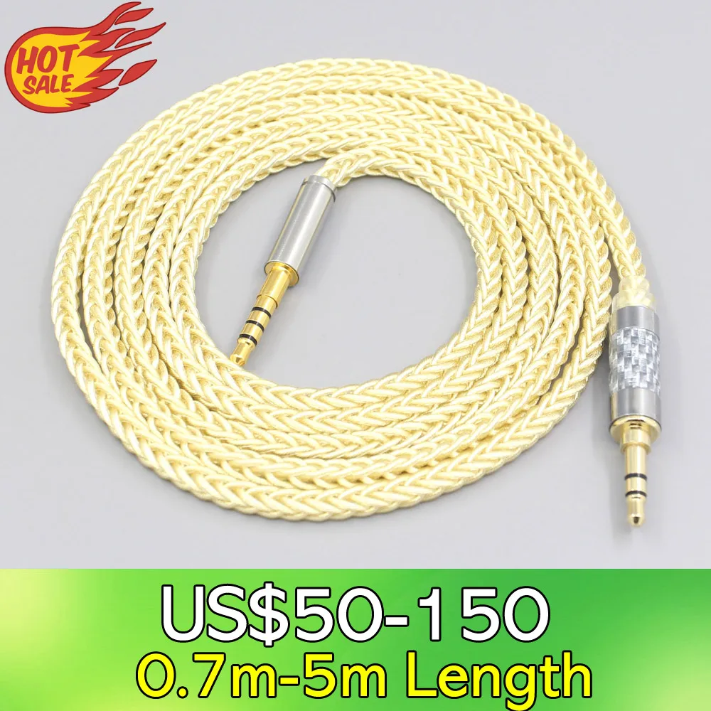 LN007647 8 Core Gold Plated Palladium Silver OCC Cable For Plantronics BackBeat Sense 505 Oppo PM-3