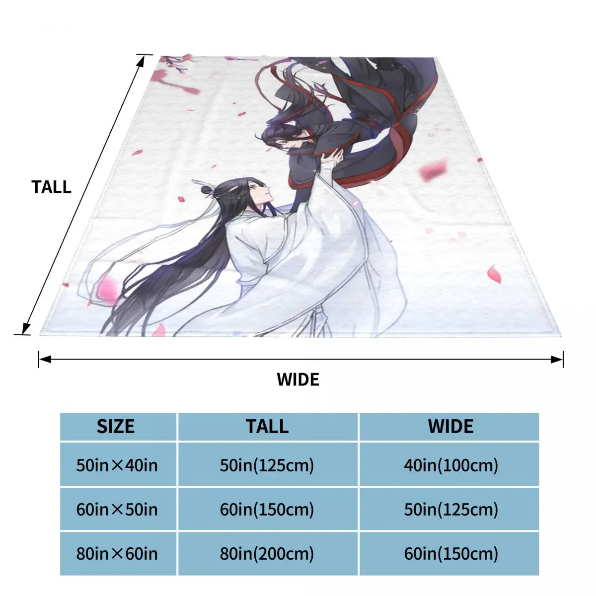 Одеяло Grandmaster Of Demonic Culture флисовое покрывало для спальни Lan Zhan Wei Wuxian Yaoi - купить по