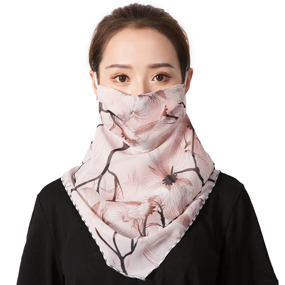 Hot sell mouth mask Lightweight Face Mask scarf Sun Protection Outdoor Riding Masks Protective silk Scarf Handkerchief |