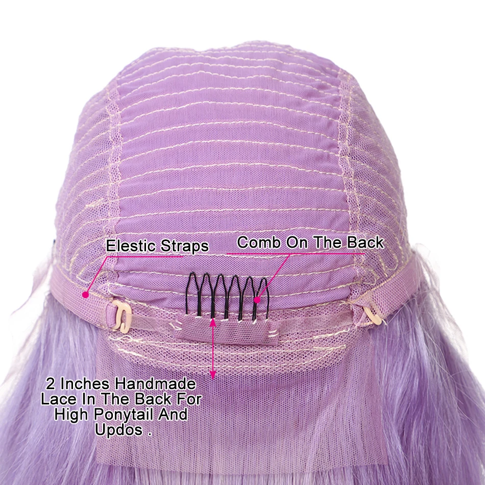 Парики Alimice с лиловым Бобом 150% плотность цветные прямые человеческие волосы