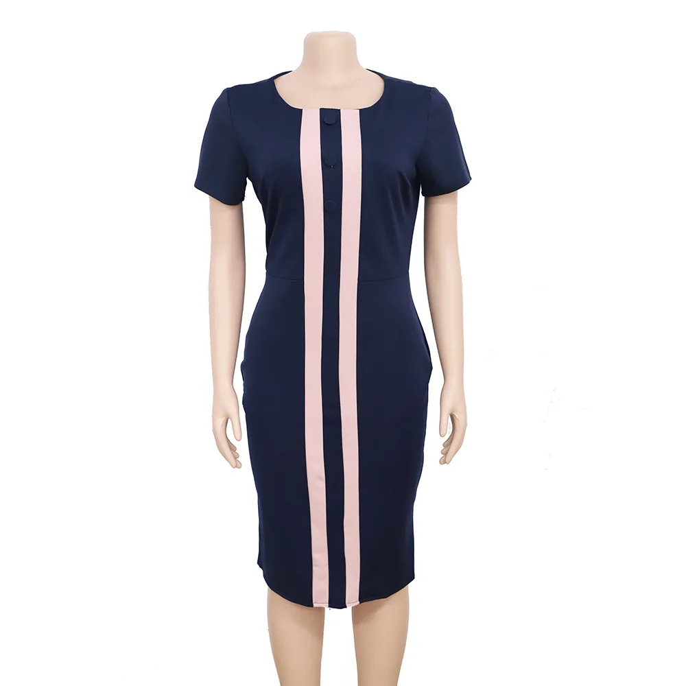 

XL-4XL Skirt Suit Two-Piece 2021 New African Plus Size Women's Sleeve Top And Dress With Stitching Fashion Quality Skirt Suit